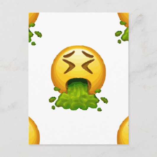 Emoji Puking Postkarte (Vorderseite)