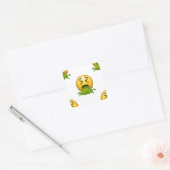 Emoji Puking Quadratischer Aufkleber (Umschlag)