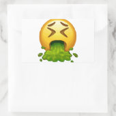 Emoji Puking Rechteckiger Aufkleber (Tasche)