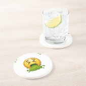 Emoji Puking Sandstein Untersetzer (Seite)