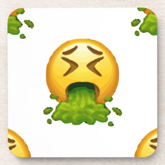 Emoji Puking Untersetzer (Vorderseite)