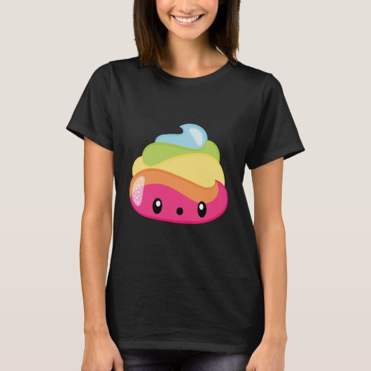 Emoji Raimbow kacken! T-Shirt (Vorderseite)