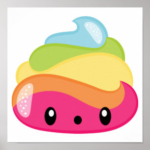 Emoji Raimbow Kackte! Poster