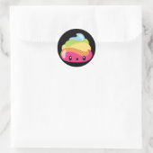 Emoji Raimbow Kackte! Runder Aufkleber (Tasche)