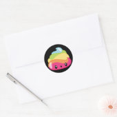 Emoji Raimbow Kackte! Runder Aufkleber (Umschlag)