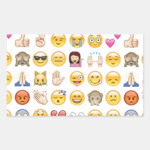 Emoji Rechteckiger Aufkleber