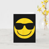 Emoji Retro-Sonnenbrille Gelbes Smiley-Gesicht  Karte (Gelbe Blume)