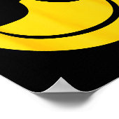 Emoji Retro Sonnenbrille Gelbes Smiley-Gesicht Poster (Ecke)