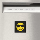 Emoji Retro Sungles Yellow Smile Face Magnet (In Situ (Geschirrspüler))