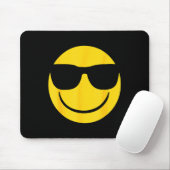 Emoji Retro Sungles Yellow Smile Face  Mousepad (Mit Mouse)