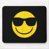 Emoji Retro Sungles Yellow Smile Face  Mousepad (Vorne)
