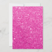 Emoji rosa Glitzer-Geburtstags-Einladung Einladung (Rückseite)