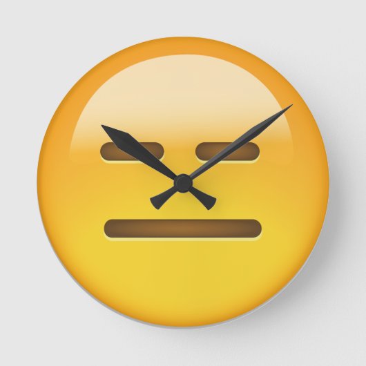 Emoji Runde Wanduhr (Vorderseite)