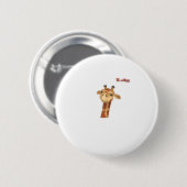 Emoji runzelt zorniges Giraffengesicht Button (Vorne & Hinten)