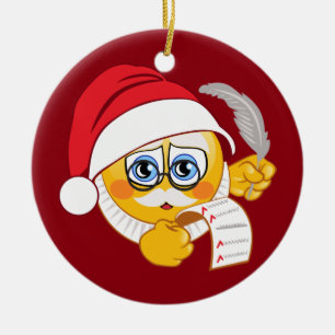 Emoji Sankt Weihnachtsverzierung Keramik Ornament