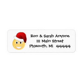 Emoji Santa-Adressetikett