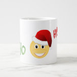 Emoji Santa Christmas Cup Jumbo-Tasse<br><div class="desc">Emoji Weihnachtscup-Tasse</div>