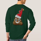 Emoji Santa Kackte Ugly Weihnachtssüßer T-Shirt (Rückseite)