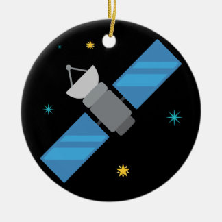 Emoji-Satellit Keramik Ornament