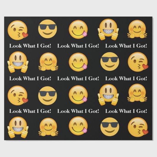 Emoji sehen, was ich Got habe Geschenkpapier (Flach)