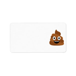 Emoji-Siegel gekackt Adressaufkleber