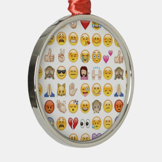 Emoji Silbernes Ornament (Rechts)
