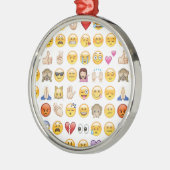 Emoji Silbernes Ornament (Links)