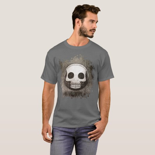 Emoji Skullmoji Vintage T-Shirt (Vorne ganz)
