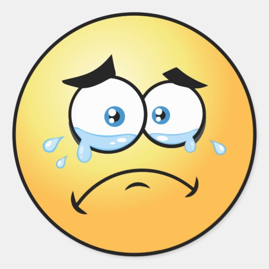 Emoji Small Runder Aufkleber (Vorderseite)