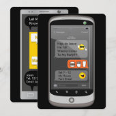 Emoji Smart Phone Sims Funny Kindergeburtstag M/F Einladung (Vorne/Hinten)