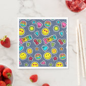 Emoji Smile Denim Girls Geburtstagsparty Napkins Serviette (Beispiel)