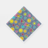 Emoji Smile Denim Girls Geburtstagsparty Napkins Serviette (Ecke)