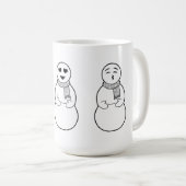 Emoji Snowmen-Tasse Kaffeetasse (VorderseiteRechts)