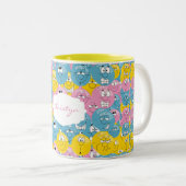 Emoji Spaß-Entwurfs-Muster Zweifarbige Tasse (VorderseiteRechts)