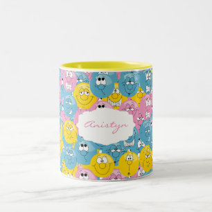 Emoji Spaß-Entwurfs-Muster Zweifarbige Tasse