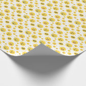 Emoji steht vor jedem altersbedingten Wrapping Pap Geschenkpapier (Ecke)