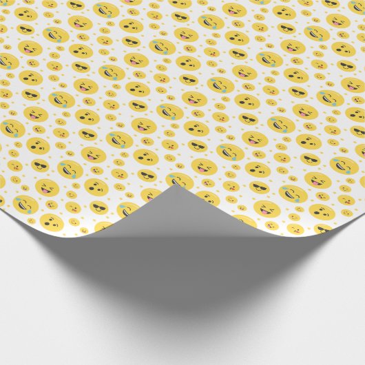 Emoji steht vor jedem altersbedingten Wrapping Pap Geschenkpapier (Ecke)