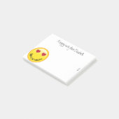 Emoji stellen gegenüber post-it klebezettel (angewinkelt)