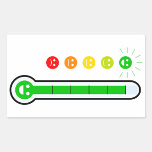Emoji-Stimmungs-Tracker Glückszähler Vinyl-Aufkleb Rechteckiger Aufkleber