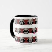 Emoji-Streifenmuster Tasse (Vorderseite Links)