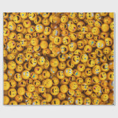 Emoji Style Design" Geschenkpapier (Flach)