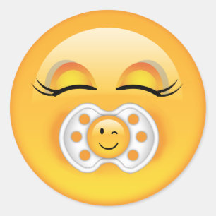 Emoji Sweet Baby ID231 Runder Aufkleber