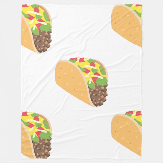 Emoji-Taco Fleecedecke (Vorderseite)