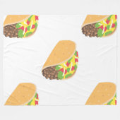 Emoji-Taco Fleecedecke (Vorderseite (Horizontal))