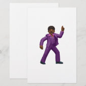 Emoji tanzender Mann Briefpapier (Vorne/Hinten)