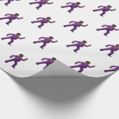 Emoji tanzender Mann Geschenkpapier (Ecke)