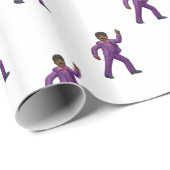 Emoji tanzender Mann Geschenkpapier (Rolleneckpunkt)