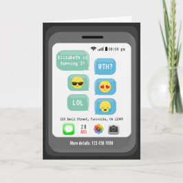 Emoji Thema Virtual Birthday Party Einladung