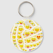 Emoji Theme Netball Ball Design Schlüsselanhänger (Vorderseite)