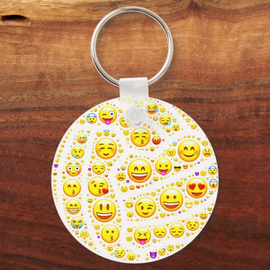 Emoji Theme Netball Ball Design Schlüsselanhänger (Vorderseite)